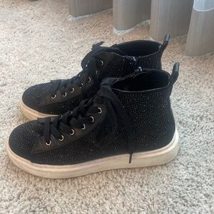 Black Glitter High Tops. Super cute!